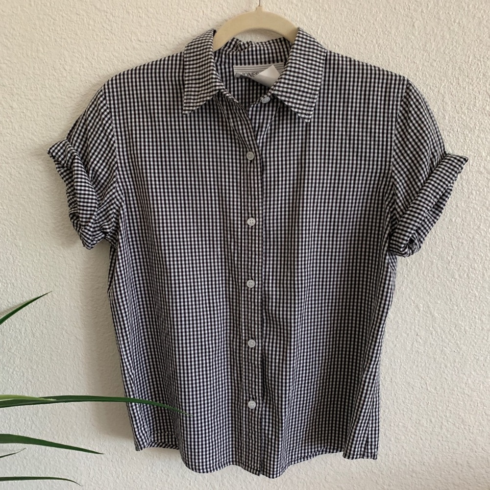 Black and White cute button up